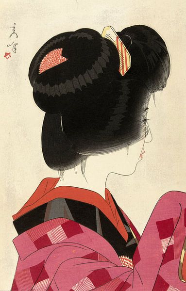 Rotes Halsband, Yamakawa Shuho von 1000 Schilderijen