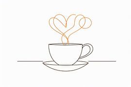 Coffee line art for café lovers