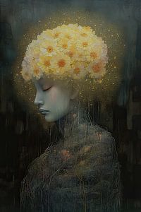 Frau mit Blumen von Imagine