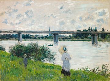 De promenade met de spoorwegbrug, Argenteuil, Claude Monet