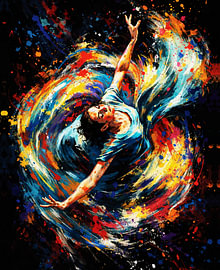 Dancer in the Storm – Vivid Motion Painting