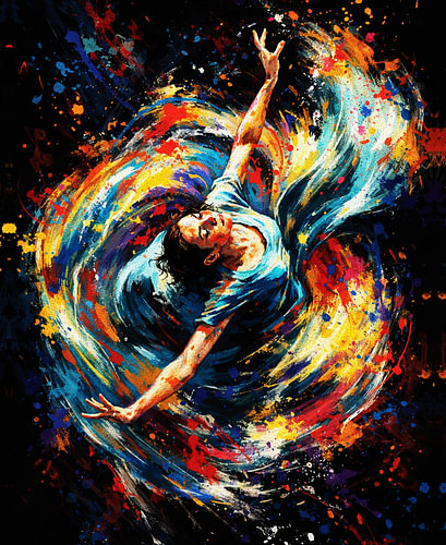Dancer in the Storm – Vivid Motion Painting