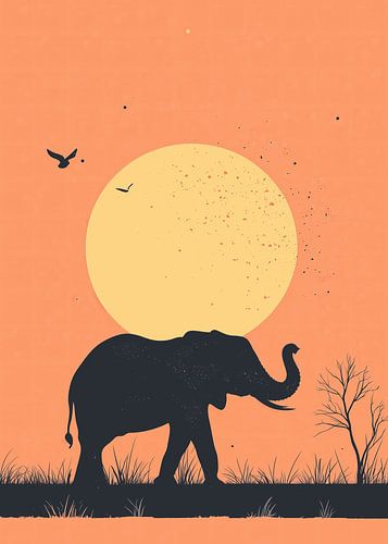 Éléphant dans la savane