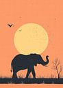 Elephant On the Savannah by Andreas Magnusson thumbnail