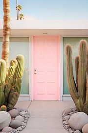 Pink door in Palm Springs by Philippe HUGONNARD