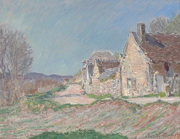 Huizen langs de weg, Claude Monet