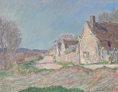 Huizen langs de weg, Claude Monet