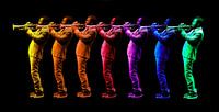 Jazz Trompetspelers in Colors