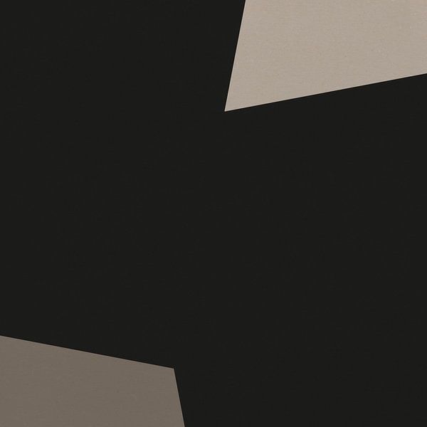 Modern abstract art. Geometric shapes in black, white, taupe  I by Dina Dankers