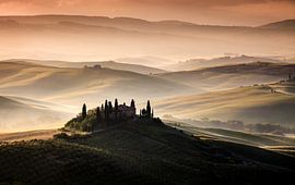 Un paysage de campagne toscane sur Sus Bogaerts
