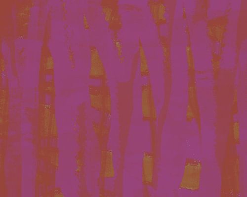 Kleurrijke abstracte moderne kunst. Pop van kleuren. Paars en baksteenrood.