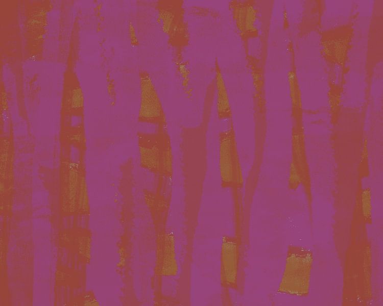 Colorful abstract modern art. Pop of colors. Purple and brick red. by Dina Dankers