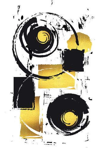 Abstracte schildering nr. 37 | goud
