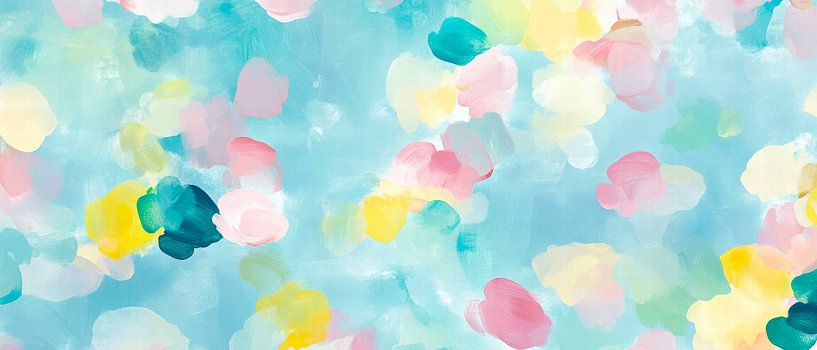 Colourful watercolour patterns - feel the lightness by Poster Art Shop