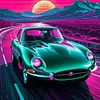 Jaguar E-Type Serie 1 - Synthwave Neon von MIROKKU