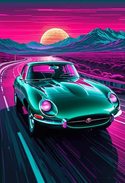 Jaguar E-Type Series 1 - Synthwave Neon par MIROKKU