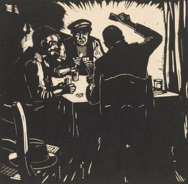 Dick Ket, Joueurs de cartes, 1929 sur Atelier Liesjes