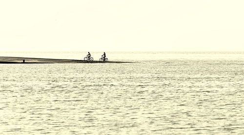 Cycling by the sea
