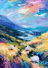 Schafe auf dem Feld von ByNoukk