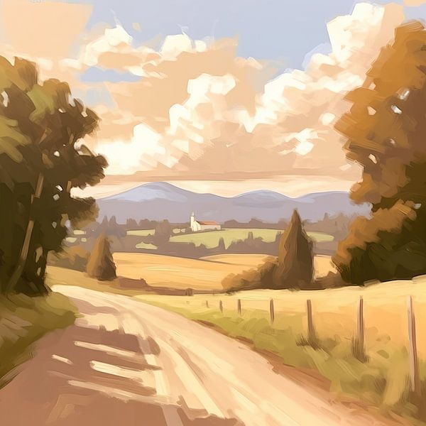 Beige Painting Serenity&#039;s Grace |Natural Tranquillity by Eye catching paintings