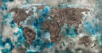World map of Concrete by WereldkaartenShop thumbnail
