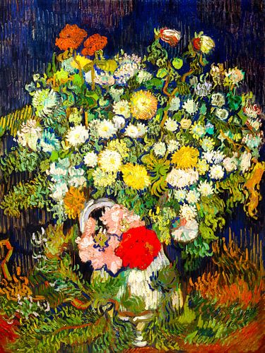 Boeket met bloemen in een vaas - Vincent van Gogh - 1890