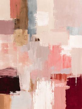 Abstract in soft pink and earth tones by Gypsy Galleria