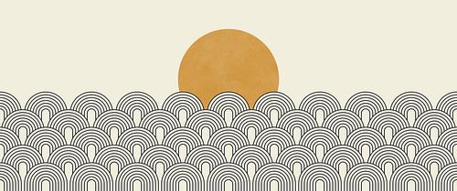 Geometrische zonsondergang