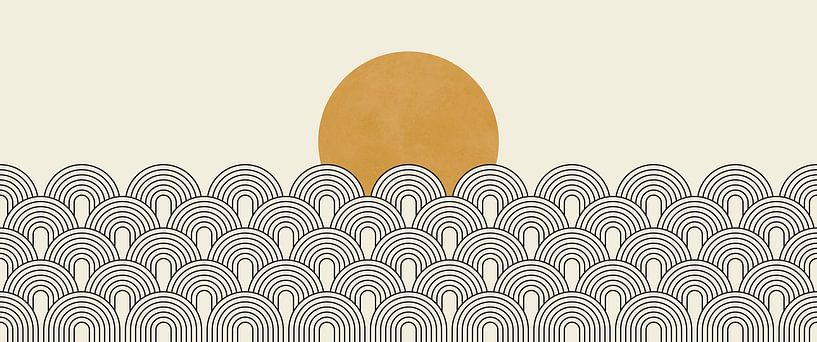 Geometric sunset by Vitor Costa
