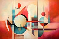 Geometrische Dans: Levendige Expressie in Kleurrijk Abstract van De Mooiste Kunst thumbnail