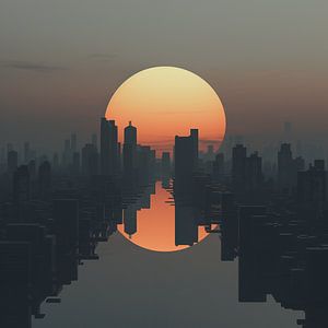 Stadt bei Sonnenaufgang - Sprengungen auf den Straßen
