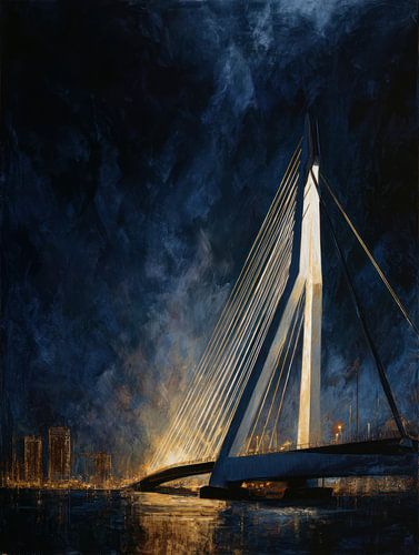 Erasmusbrug in Midnight Blue