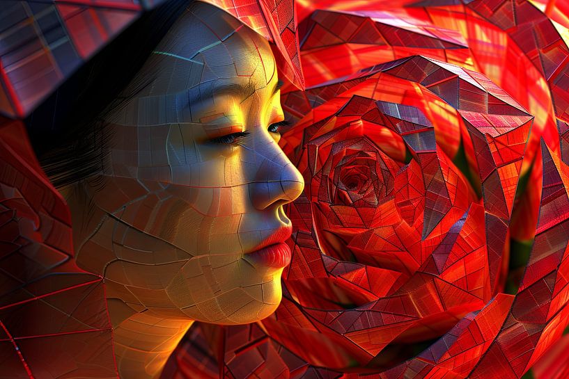 painterly portrait with Rose by Egon Zitter