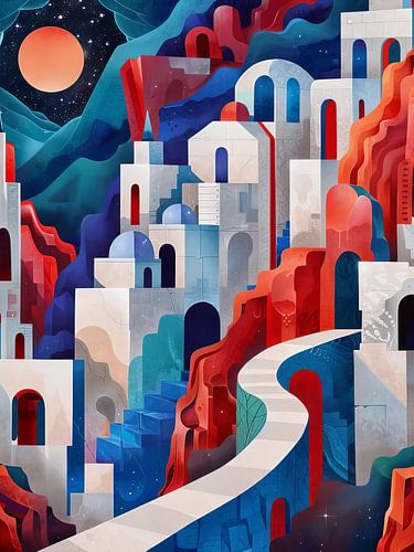 Greece City Style Abstract