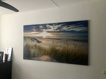 Photo de nos clients: Coucher de soleil sur la plage d'Ameland.