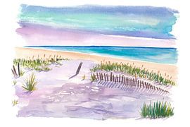 Rêves de l'île du Golfe, encadrée de dunes mouvantes et de sable doux sur la côte