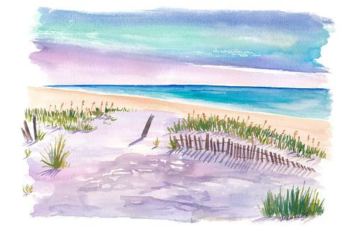 Rêves de l'île du Golfe, encadrée de dunes mouvantes et de sable doux sur la côte