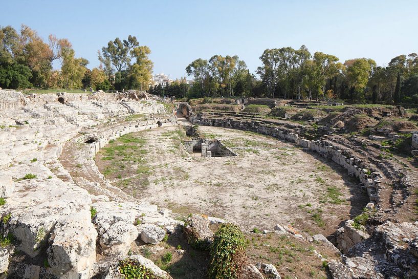 Römisches Amphitheater, Archäologischer Park Syrakus, Syrakus, Sizilien, Italien, Europa von Torsten Krüger