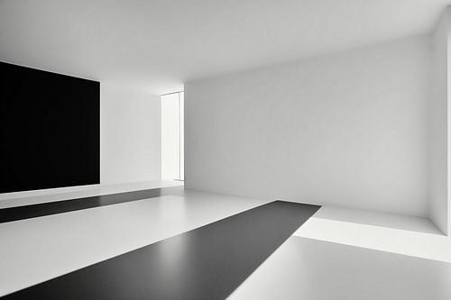 Modern huis, leeg canvas