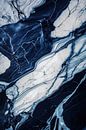 Marble navy white gold 1 by Digitale Schilderijen thumbnail