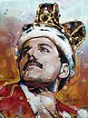Freddie Mercury malerei von Jos Hoppenbrouwers Miniaturansicht