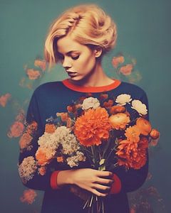 Porträt "Vintage-Blumen"