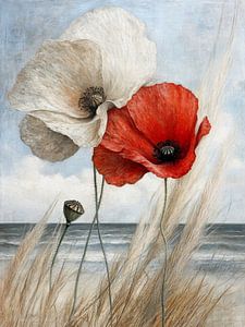 Mohnblumen im Wind der Freiheit