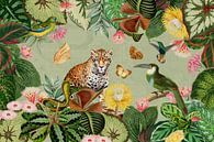 Exotic animals, birds in the tropical rainforest by Floral Abstractions thumbnail