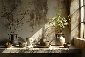 Nature morte pays concret couleurs terre