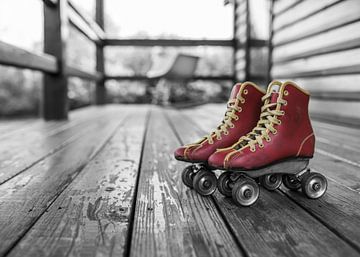 Rote Rollerblades
