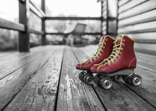 Rote Rollerblades