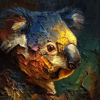 Stimmungsvolles Koala-Gemälde in Öl