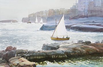 Segeln entlang felsiger Küsten von Steve Henderson