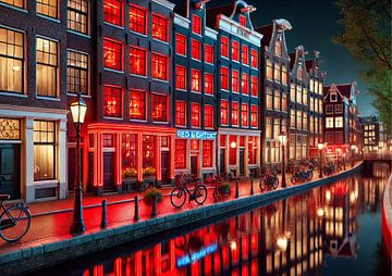 Amsterdam tafereel  Red Light district van Jaap Ros